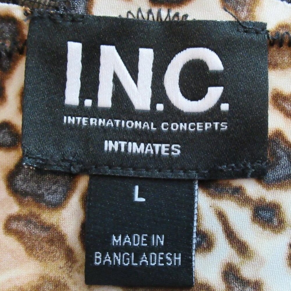 NWT INC Women's 2-Piece Cami Shorts Pajama Set, Beige Multi Animal Print, Large - Picture 5 of 8